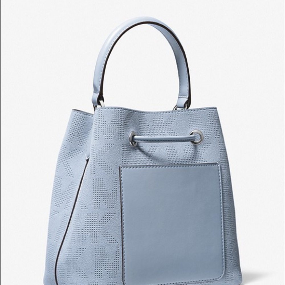 Authentic MK Suede Crossbag - Picture 4 of 4